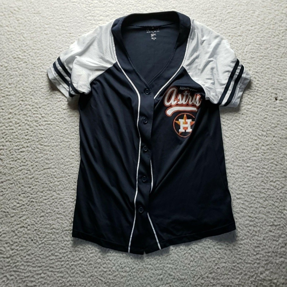 Houston Astros Jersey Womens Medium Blue MLB Baseball Genuine Merchandise Top